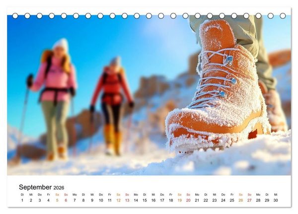 Produktbild: Unser Winter - Flocken, Fun und Freunde (Tischkalender 2026 DIN A5 quer), CALVENDO Monatskalender