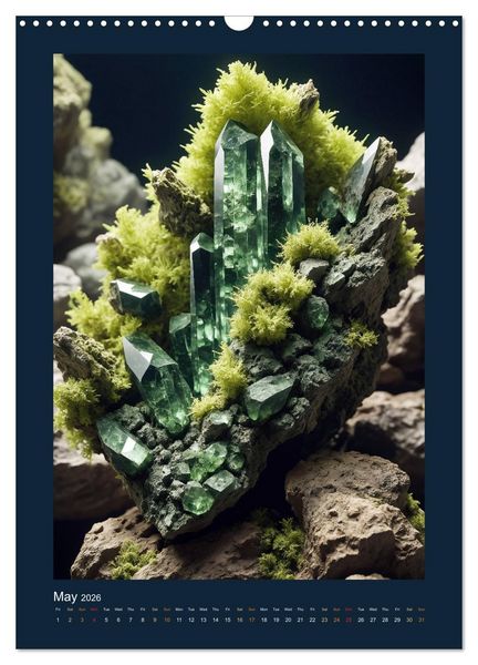 Produktbild: Fantastic Minerals - Mysterious Treasures (Wall Calendar 2026 DIN A3 portrait), CALVENDO 12 Month Wall Calendar