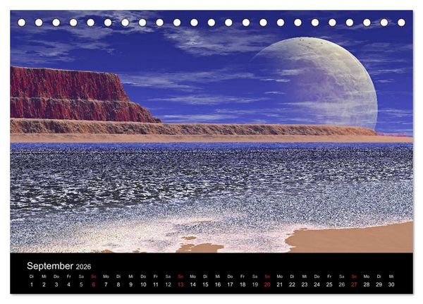 Produktbild: Fantasie-Planeten (Tischkalender 2026 DIN A5 quer), CALVENDO Monatskalender