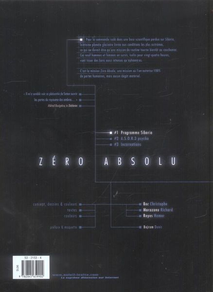 Produktbild: Zero absolu t01 programme siberia