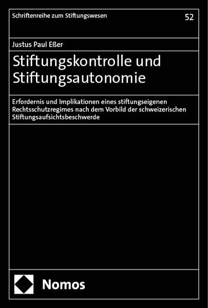 Produktbild: Stiftungskontrolle und Stiftungsautonomie