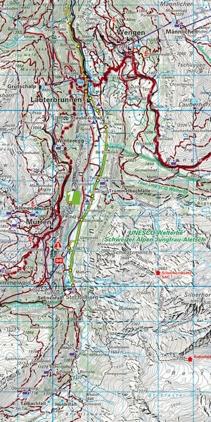 Produktbild: KuF Schweiz Wanderkarte 18 Jungfrau Region 1 : 60 000