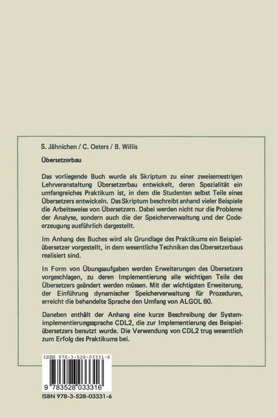 Produktbild: &Uuml;bersetzerbau