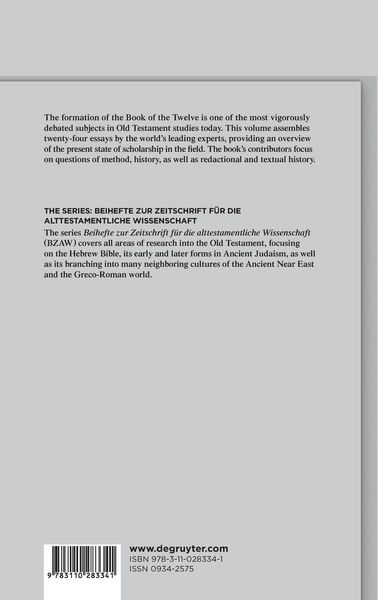Produktbild: Perspectives on the Formation of the Book of the Twelve