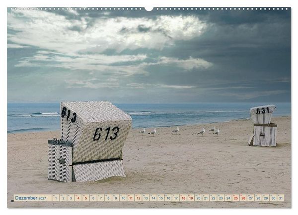 Produktbild: Strand-Einsamkeit. Ein Sylter Winter (hochwertiger Premium Wandkalender 2027 DIN A2 quer), Kunstdruck in Hochglanz