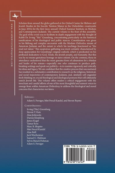 Produktbild: Yitz Greenberg and Modern Orthodoxy