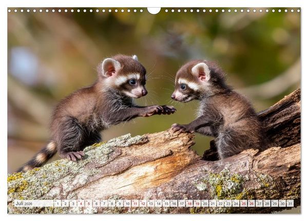 Produktbild: TIERKINDER Abenteuer Wildnis (Wandkalender 2026 DIN A3 quer), CALVENDO Monatskalender