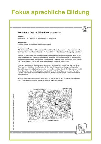 Produktbild: Literacy-Projekt zum Bilderbuch Der Gr&uuml;ffelo