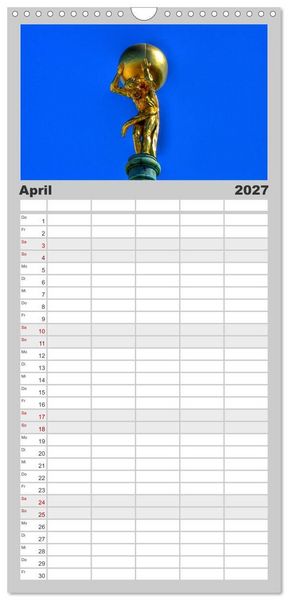 Produktbild: Familienplaner 2027 - POTSDAM. Du bist so sch&ouml;n mit 5 Spalten (Wandkalender, 21 x 45 cm) CALVENDO