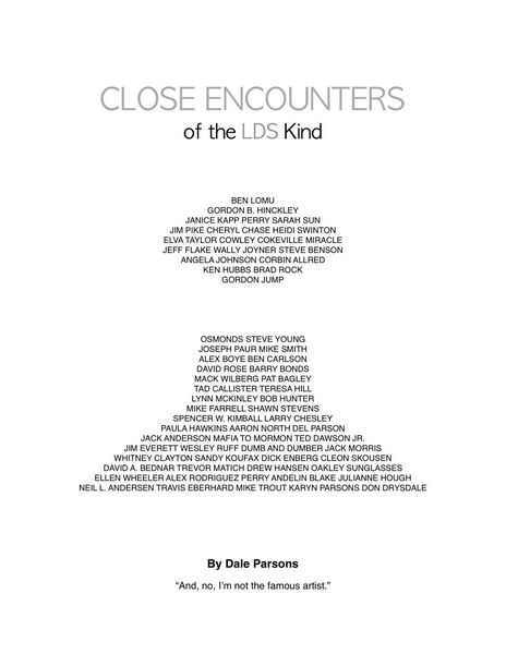 Produktbild: Close Encounters of the LDS Kind