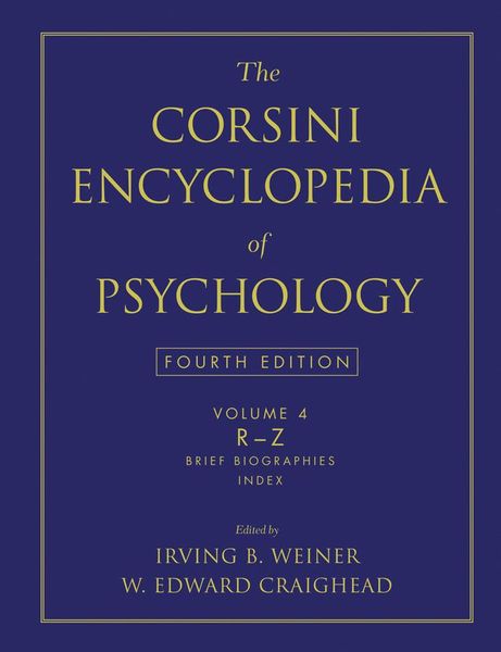 Produktbild: The Corsini Encyclopedia of Psychology, Volume 4