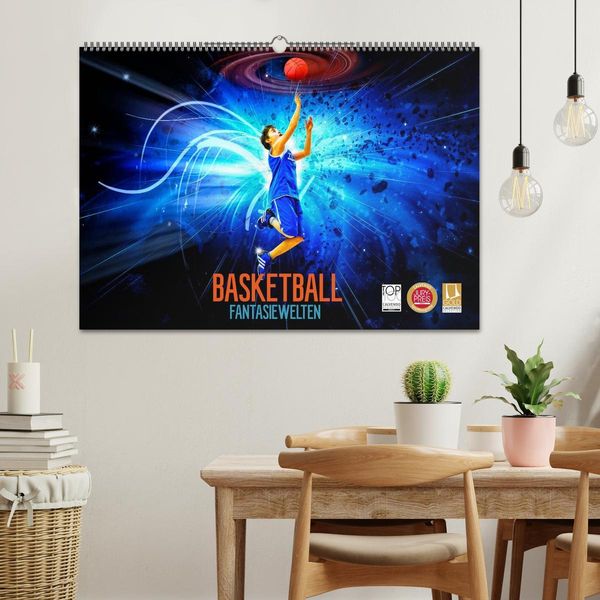 Produktbild: Basketball Fantasiewelten (Wandkalender 2026 DIN A2 quer), CALVENDO Monatskalender