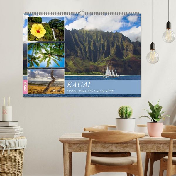 Produktbild: Kauai - Einmal Paradies und zur&uuml;ck (Wandkalender 2026 DIN A2 quer), CALVENDO Monatskalender