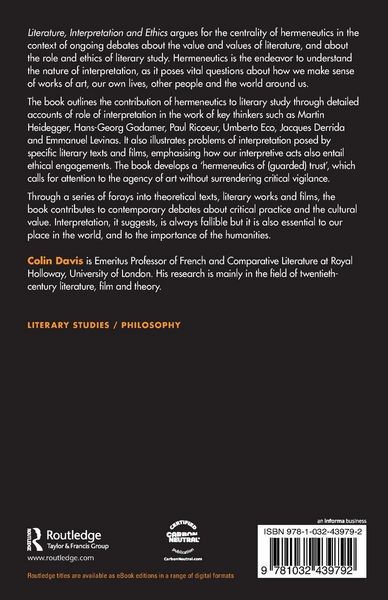 Produktbild: Literature, Interpretation and Ethics