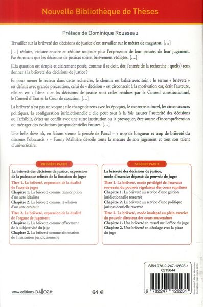 Produktbild: La Brievete des Decisions de Justice; Contribution a l Etude des