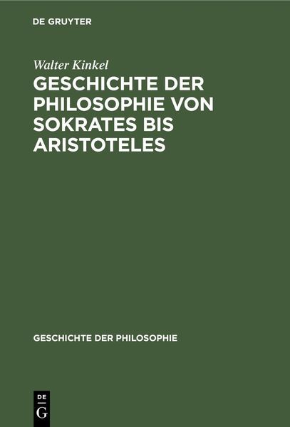 Produktbild: Geschichte der Philosophie von Sokrates bis Aristoteles