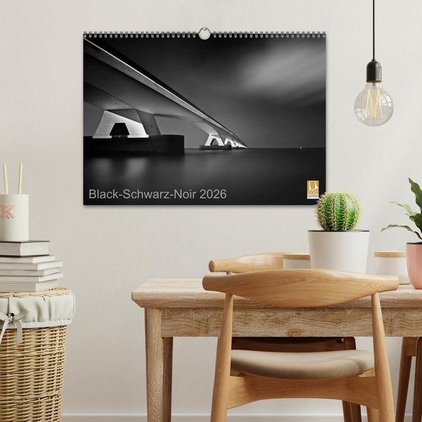 Produktbild: Black-Schwarz-Noir 2026 (Wandkalender 2026 DIN A3 quer), CALVENDO Monatskalender