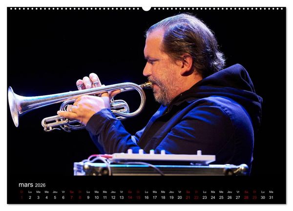 Produktbild: Jazz Trompettes (Calendrier mural 2026 DIN A2 vertical) calendrier de bureau
