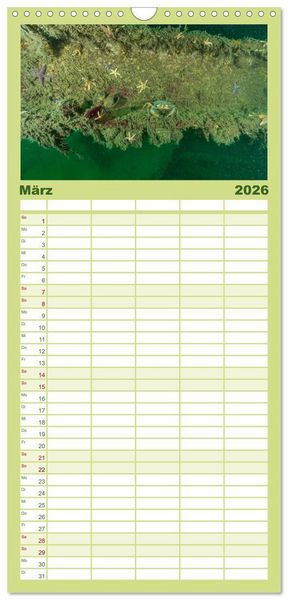 Produktbild: Familienplaner 2026 - Unter Wasser rund um Fehmarn mit 5 Spalten (Wandkalender, 21 x 45 cm) CALVENDO