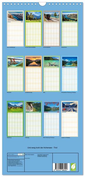 Produktbild: Familienplaner 2026 - Und ewig lockt der Achensee - Tirol mit 5 Spalten (Wandkalender, 21 x 45 cm) CALVENDO