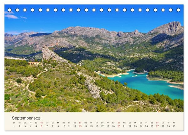 Produktbild: El Castell de Guadalest - In der Berglandschaft der Costa Blanca (Tischkalender 2026 DIN A5 quer), CALVENDO Monatskalender