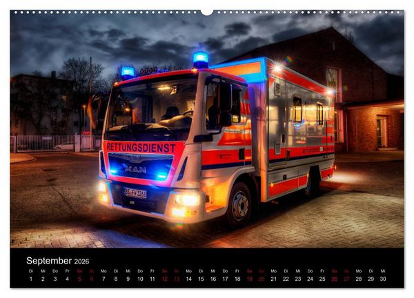Produktbild: Berufsfeuerwehr Braunschweig (hochwertiger Premium Wandkalender 2026 DIN A2 quer), Kunstdruck in Hochglanz
