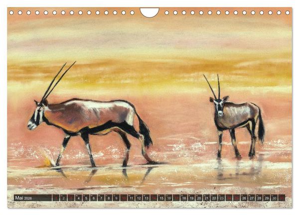 Produktbild: Afrika in Pastellgem&auml;lden (Wandkalender 2026 DIN A4 quer), CALVENDO Monatskalender