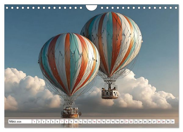 Produktbild: Himmelsmagie in Ballonfarben (Wandkalender 2026 DIN A4 quer), CALVENDO Monatskalender