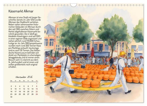 Produktbild: Romantische Reise durch die Niederlande (Wandkalender 2026 DIN A3 quer), CALVENDO Monatskalender