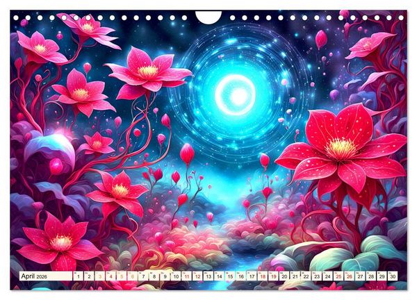 Produktbild: Zauberhafte farbenfrohe Bl&uuml;tenwelt (Wandkalender 2026 DIN A4 quer), CALVENDO Monatskalender