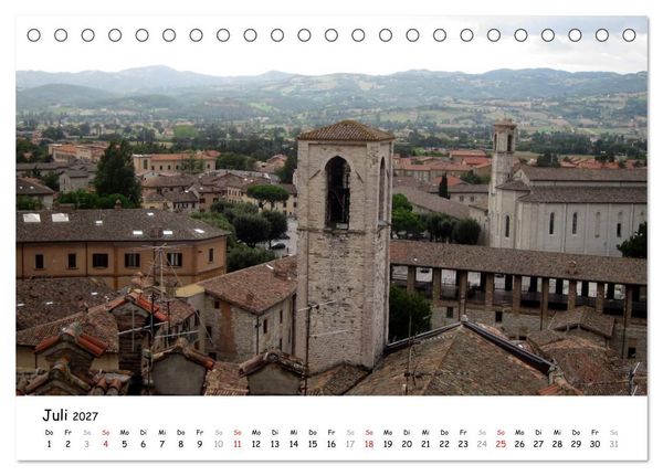 Produktbild: Camino di Assisi - Franziskusweg (Tischkalender 2027 DIN A5 quer), CALVENDO Monatskalender