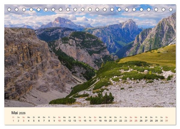 Produktbild: Sextner Dolomiten (Tischkalender 2026 DIN A5 quer), CALVENDO Monatskalender