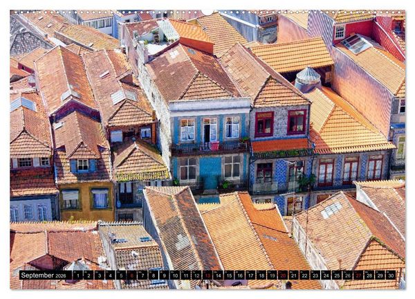 Produktbild: Porto - Die Handelsstadt am Douro (hochwertiger Premium Wandkalender 2026 DIN A2 quer), Kunstdruck in Hochglanz
