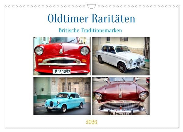 Produktbild: Oldtimer Rarit&auml;ten - Britische Traditionsmarken (Wandkalender 2026 DIN A3 quer), CALVENDO Monatskalender