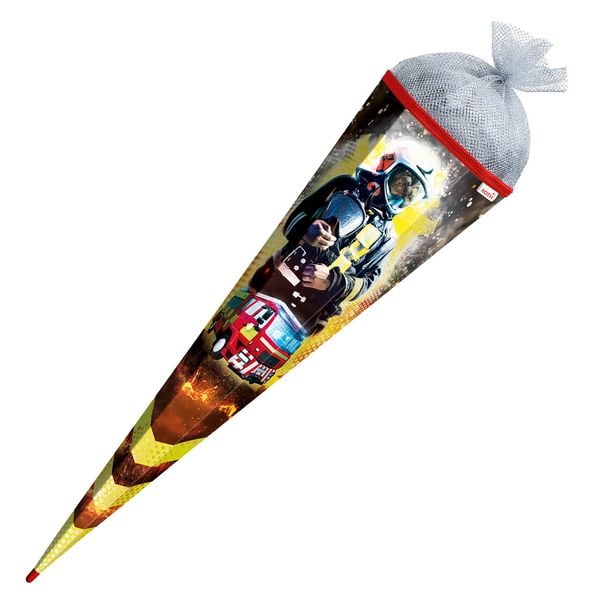 Produktbild: Motivschult&uuml;te, Feuerwehrmann, 85cm, Folie & Silbert&uuml;ll