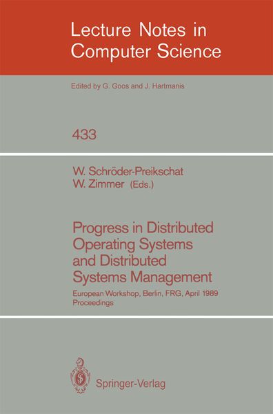 Produktbild: Progress in Distributed Operating Systems and Distributed Systems Management
