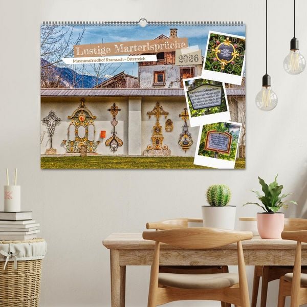 Produktbild: Lustige Marterlspr&uuml;che (Wandkalender 2026 DIN A2 quer), CALVENDO Monatskalender