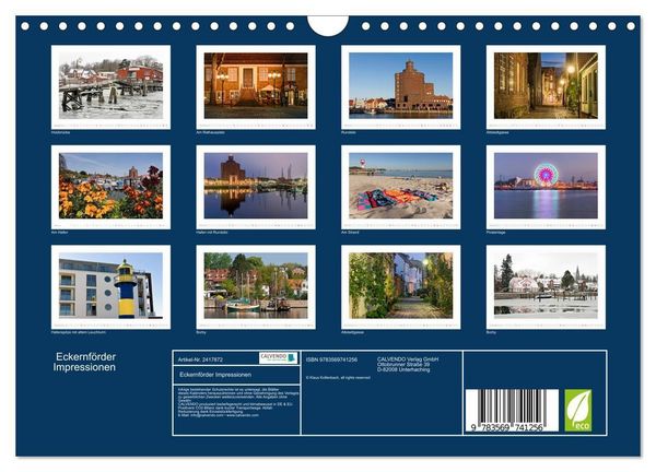 Produktbild: Eckernf&ouml;rder Impressionen (Wandkalender 2027 DIN A4 quer), CALVENDO Monatskalender