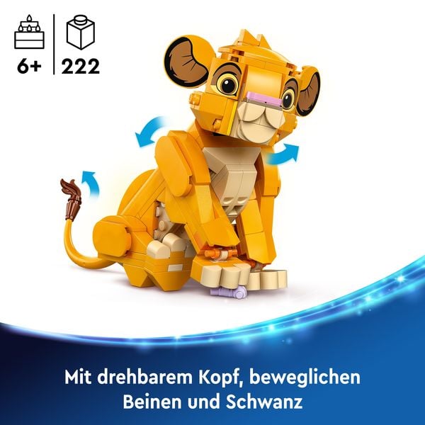 LEGO ǀ Disney Simba, das Löwenjunge des Königs, Kinderspielzeug 43243