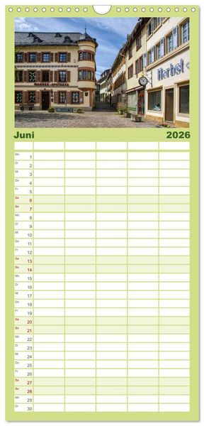 Produktbild: Familienplaner 2026 - Meisenheim - Die Perle im Glantal mit 5 Spalten (Wandkalender, 21 x 45 cm) CALVENDO