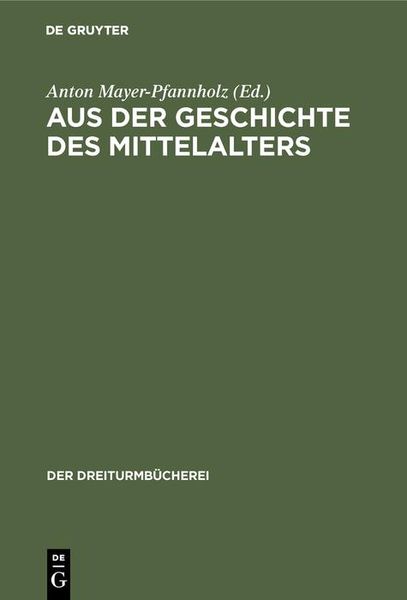 Produktbild: Aus der Geschichte des Mittelalters