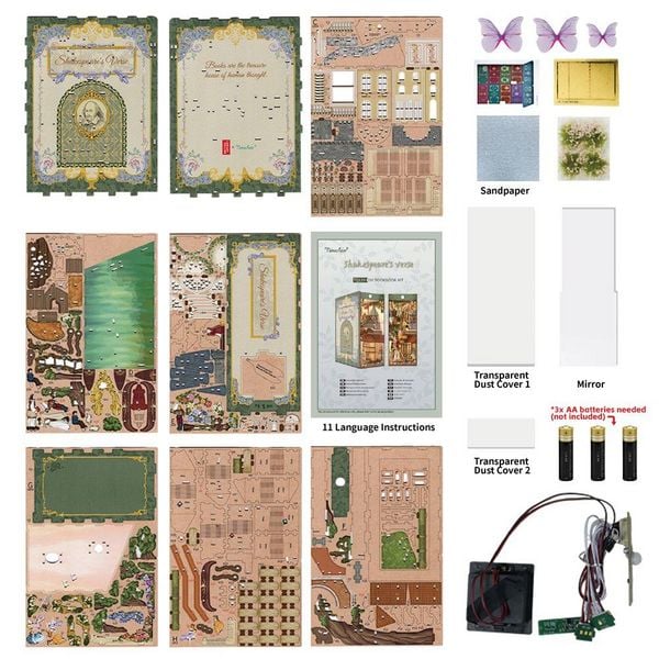 Produktbild: Book Nook DIY B&uuml;cherecke Shakespears Verse
