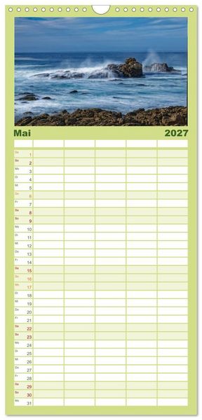 Produktbild: Familienplaner 2027 - Cote Sauvage. Wilde Atlantikk&uuml;ste der Bretagne. mit 5 Spalten (Wandkalender, 21 x 45 cm) CALVENDO