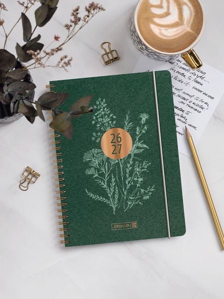 Produktbild: Sch&uuml;lerkalender 2026/2027 "Botanical" | A6, Karton