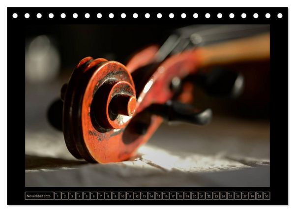 Produktbild: eine Violine (Tischkalender 2026 DIN A5 quer), CALVENDO Monatskalender