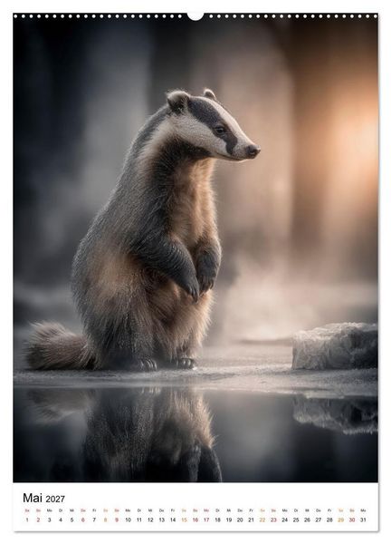Produktbild: Tiere im Winter - eisige Eleganz (hochwertiger Premium Wandkalender 2027 DIN A2 hoch), Kunstdruck in Hochglanz