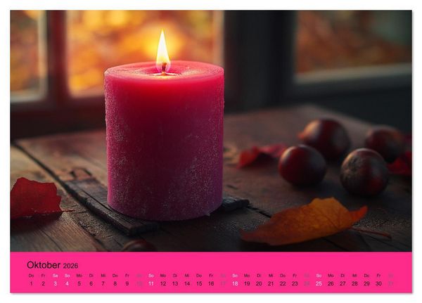 Produktbild: Kalender in PINK (Tischkalender 2026 DIN A5 quer), CALVENDO Monatskalender