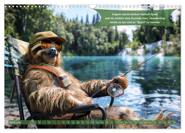 Produktbild: Der tierisch lustige Angler-Kalender (Wandkalender 2026 DIN A3 quer), CALVENDO Monatskalender
