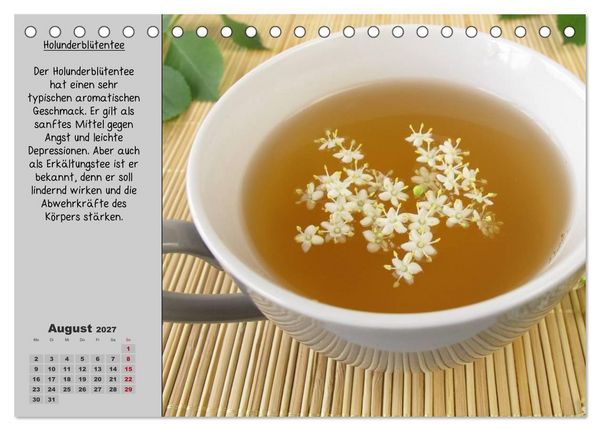 Produktbild: Eine kleine Teekunde - Zw&ouml;lf Teesorten im Portr&auml;t (Tischkalender 2027 DIN A5 quer), CALVENDO Monatskalender