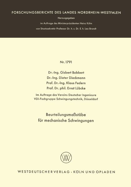 Produktbild: Beurteilungsma&szlig;st&auml;be f&uuml;r mechanische Schwingungen